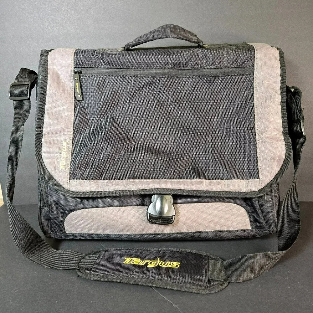 Targus CityGear Messenger Case for 16 Inch Laptop Bag Black Grey Work Travel